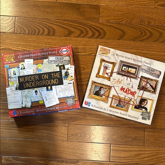 Set of 2 Murder Mystery Party Case Files Puzzles Games - Picture 1 of 3
